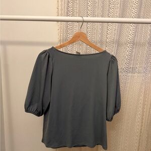 H&M Gray Puff Sleeve Blouse